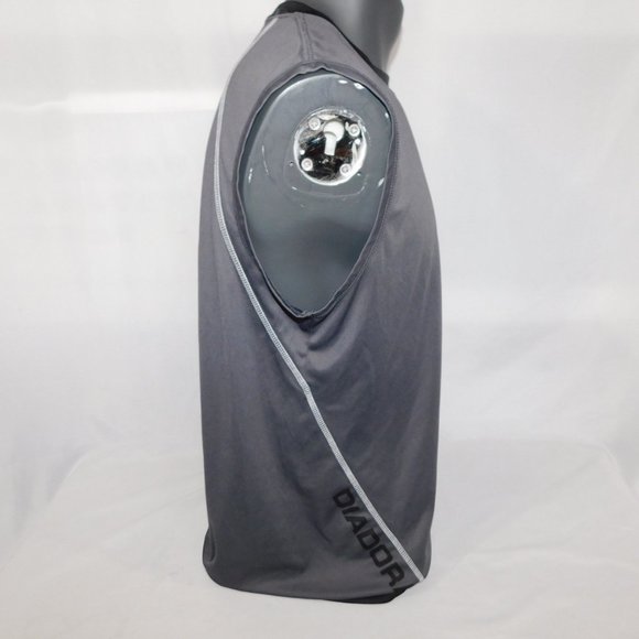 Diadora Mens L Sleeveless Tank Active Shirt Gray - Picture 4 of 7